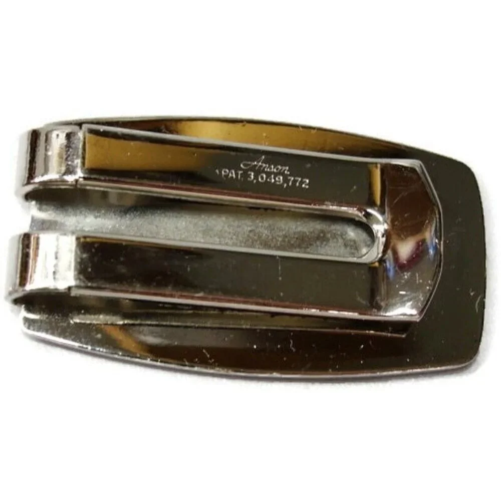 Vintage Anson Money Clip Antique Car Silver Tone Used